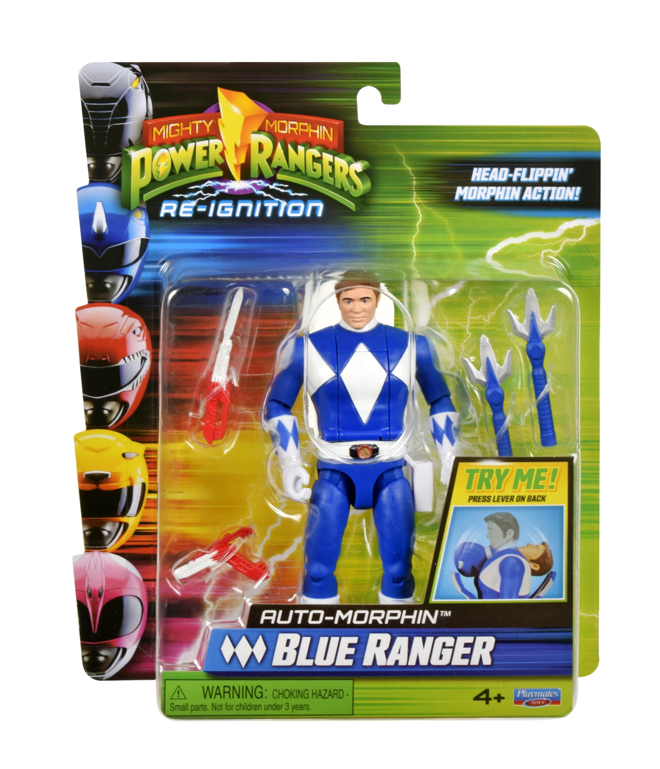 Power Rangers, Figura articulada, 15 cm, Ranger Azul, 4+, PWG074