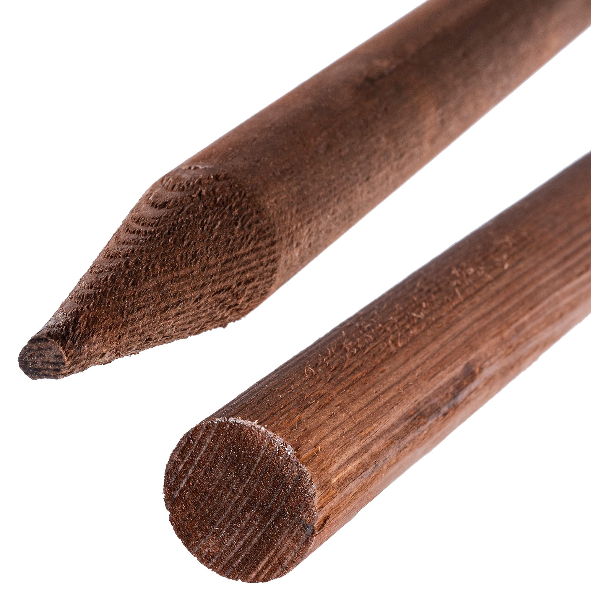 KADAX Drewniane słupki, odporne na warunki atmosferyczne, laski ogrodowe do podtrzymywania krzewów i stabilizacji małych drzew, impregnowane patyczki do roślin (28 x 120 cm, 20 szt.)