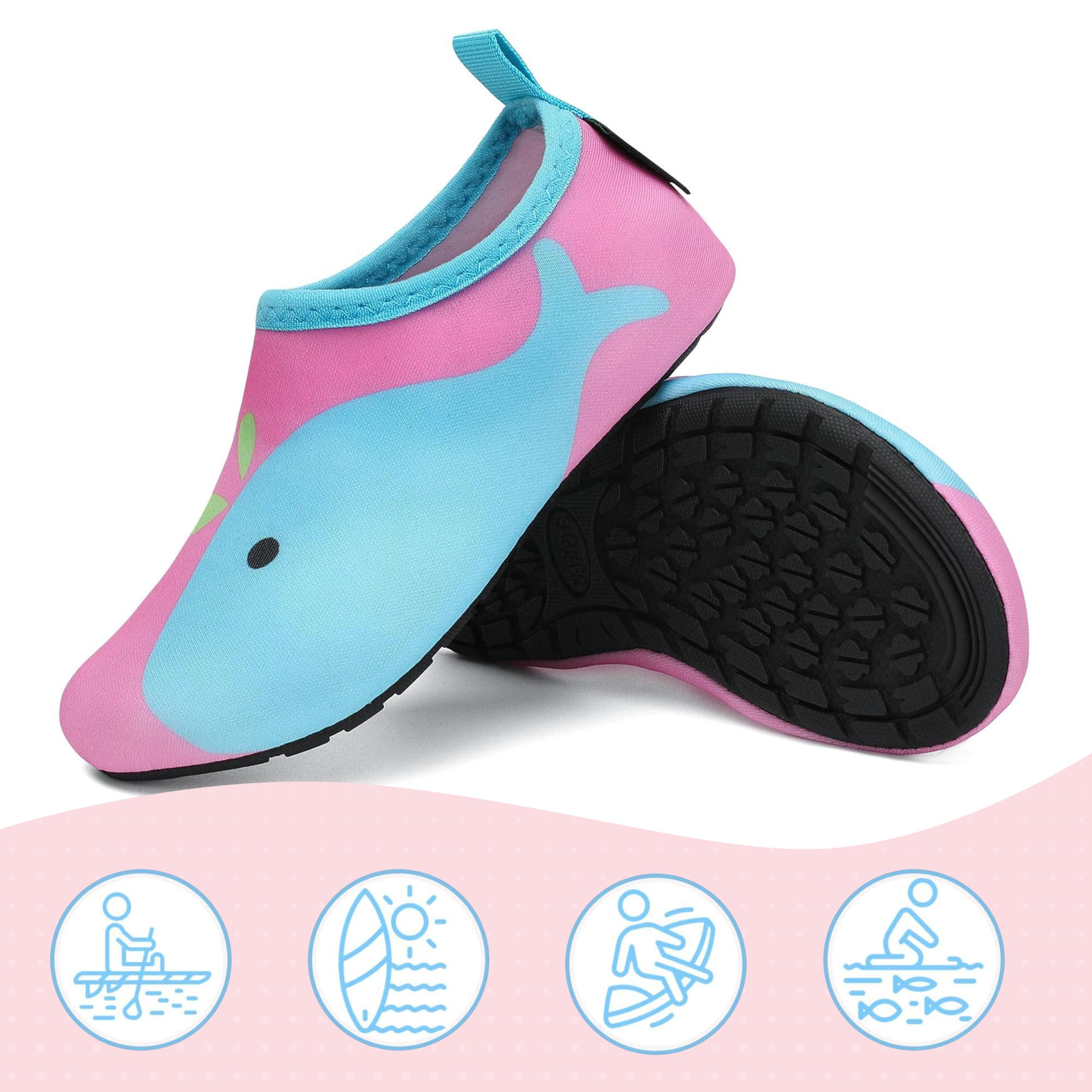 SAGUARO Niños Zapatos de Agua Descalzo Barefoot Respirable Calcetines de Natación Antideslizante de Surf Piscina Playa Yoga Calzado Talla 20-37 EU