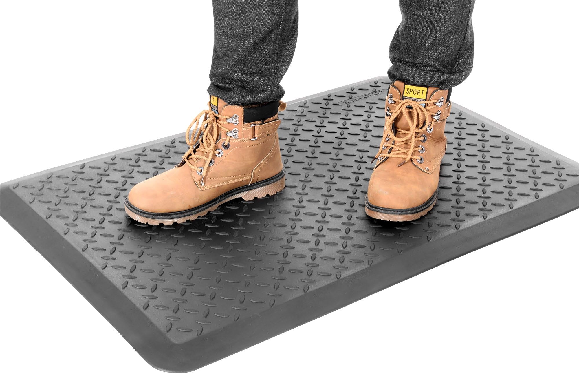 Original Anti-Fatigue Diamond Plate Utility Tool Mats with 0.7" Thickness, 24" L X 36" W, Black