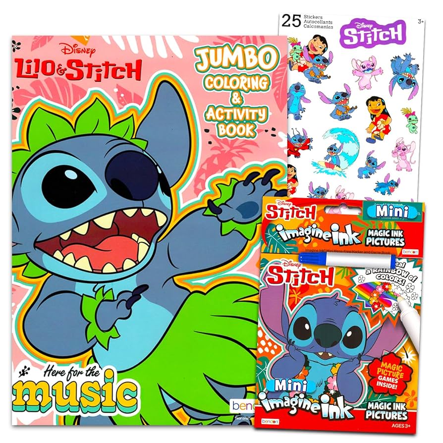 Disney Lilo and Stitch Coloring and Activity Book Set