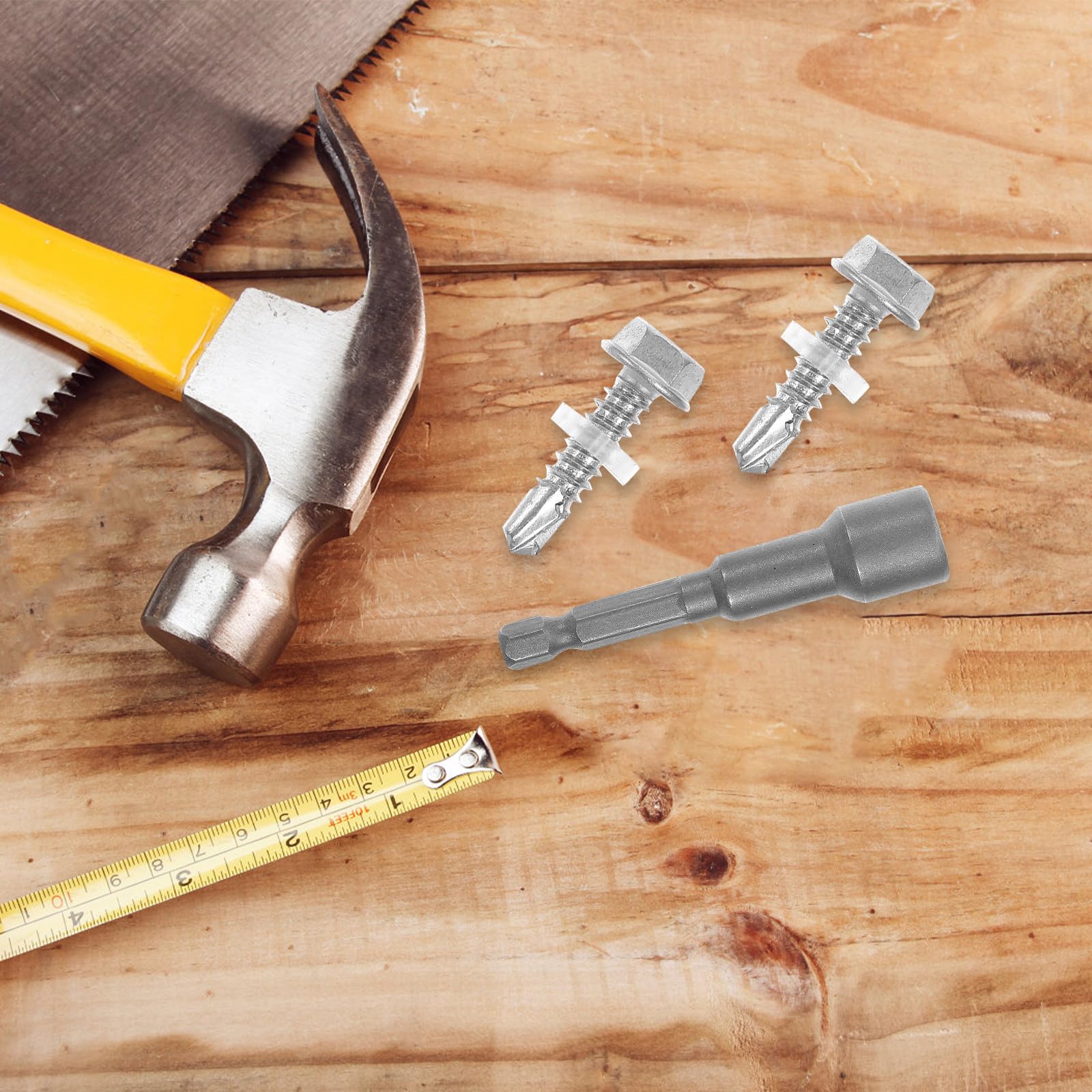 ibasenice 100 Piezas Kit Surtido de Tornillos Autorroscantes de Acero Inoxidable 410 Resistencia Corrosión y Buena Resistencia para Electrodomésticos y Maquinaria