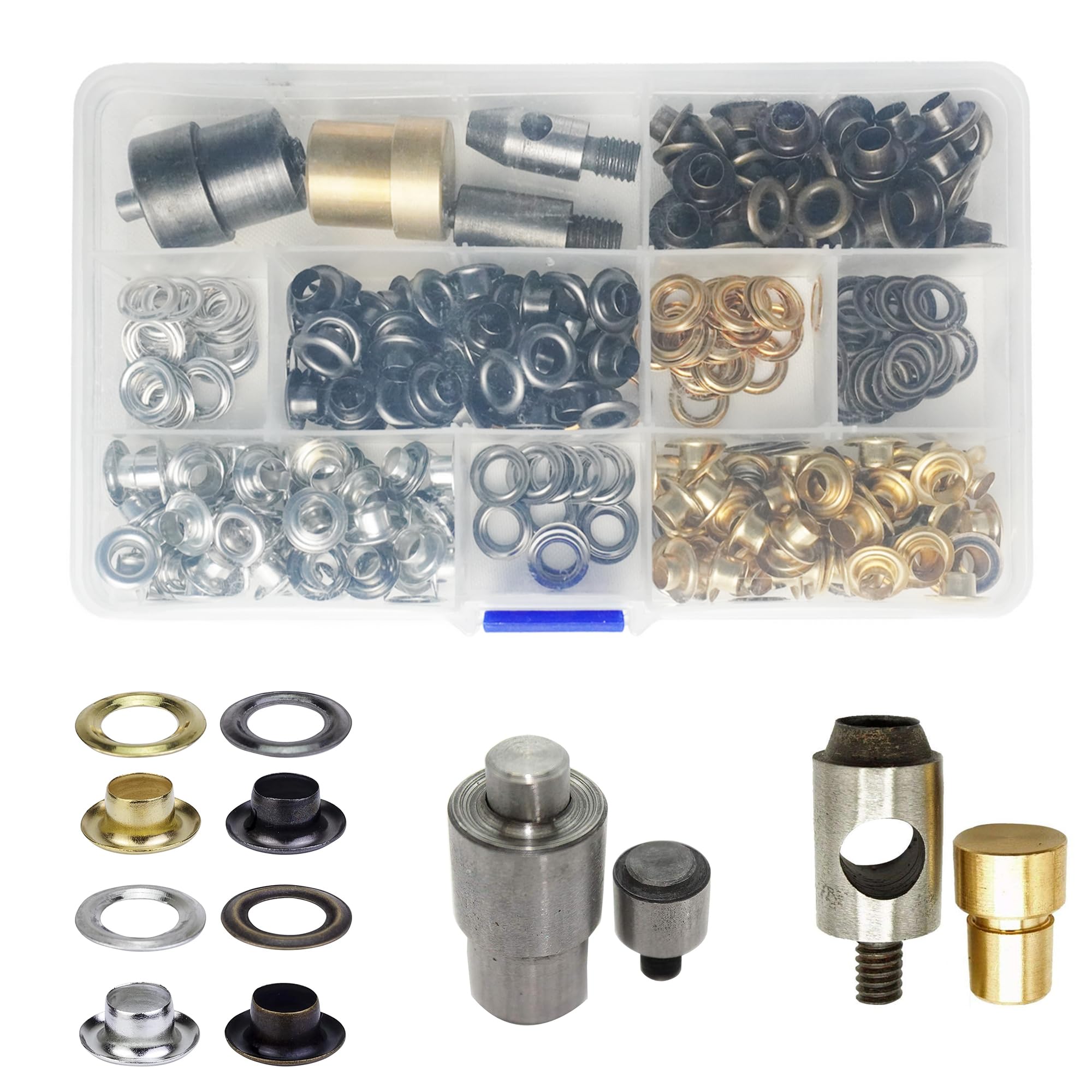Kit d'œillets anti-déchirure 6 mm avec matrices de perforation