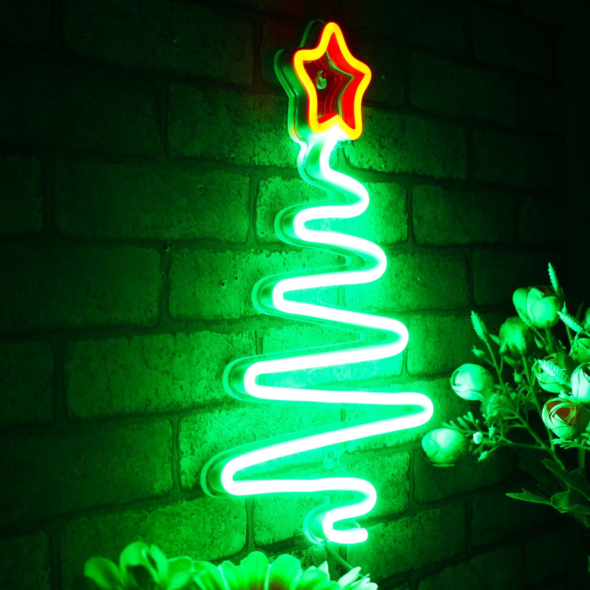 Amazon.co.jp: モダンクリスマスツリーフレックスシリコンLEDネオン