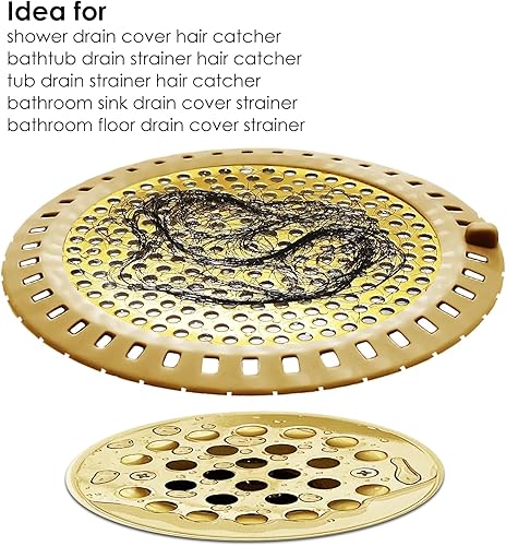 Miniatura 6 de 2 piezas colector de pelo para desagüe de duchacoladorcubiertafiltrotrampa, cubierta de drenaje de bañera colector de pelo, tapón de pelo para