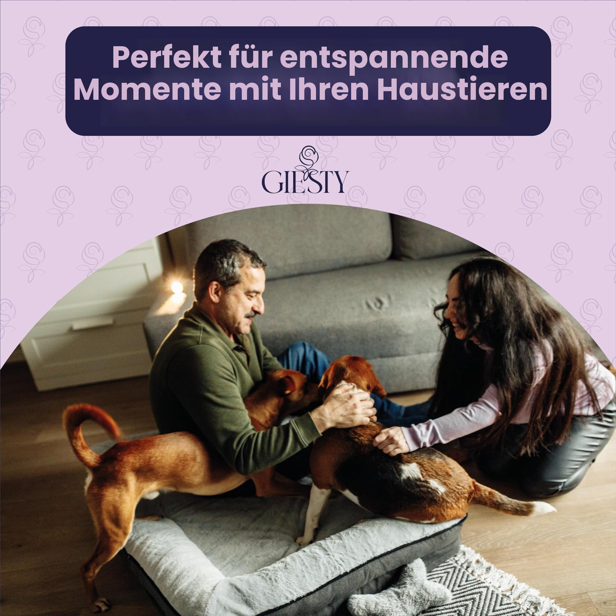 XLarge Orthopädisches Hundebett für Grosse Hunde, Hundecouch mit hohem Rand, Haustierbett, Hundesofa waschbar, Baumwollleinen und Kunstpelz (Grau, XL(106 * 80 * 20cm))