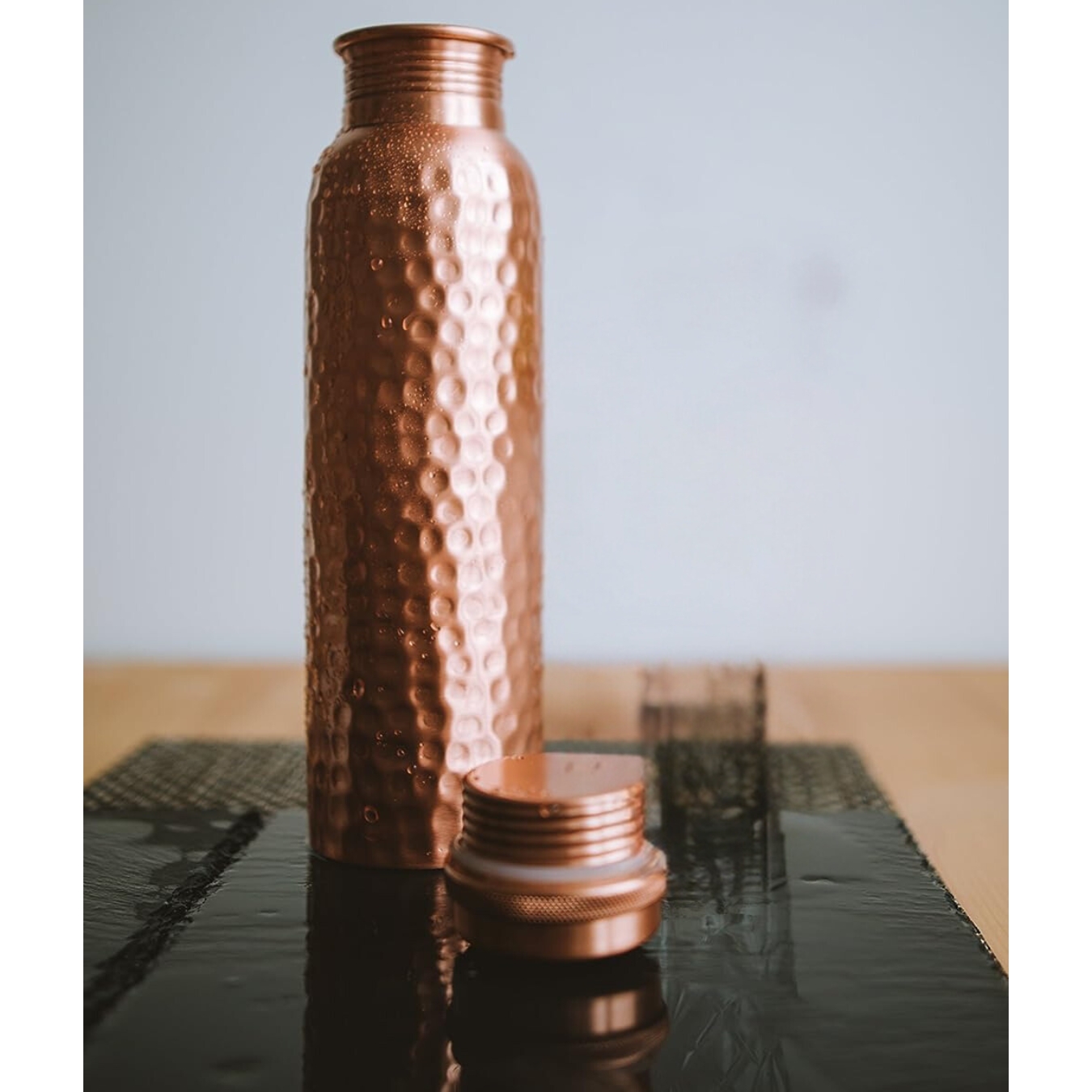 Amazon.com: Copper Water Bottle 34oz - 100% Pure Ayurvedic