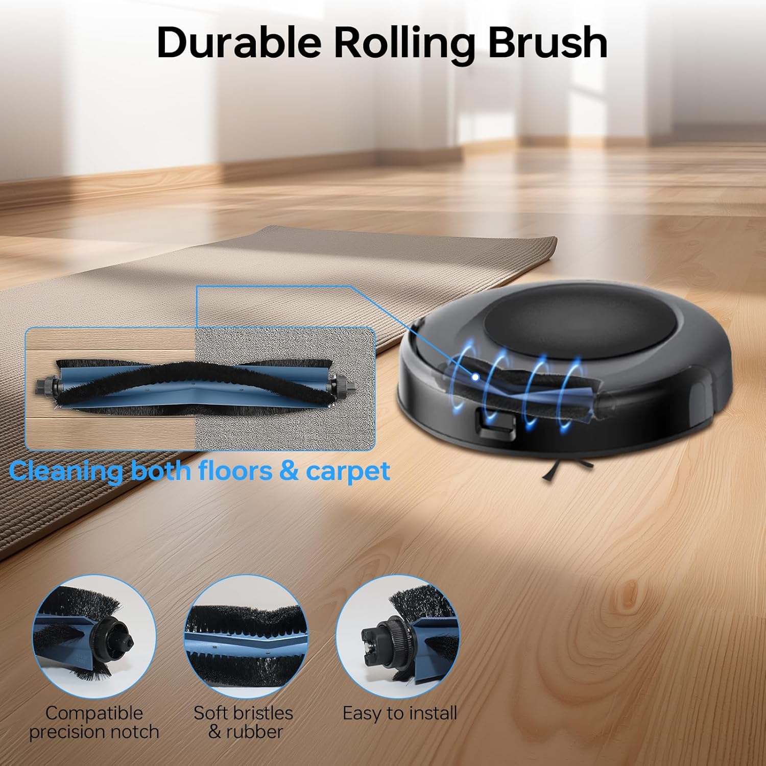 26 PCS Replacement Parts Fit fot Eufy Omni C20 Robot Vacuum Cleaner Accessories Kit, 2 Main Roller Brushs 4 Filters 6 Dust Bags 6 Mop Pads 6 Sidebrushs 1 Cleaning Brush 1 Screwdriver