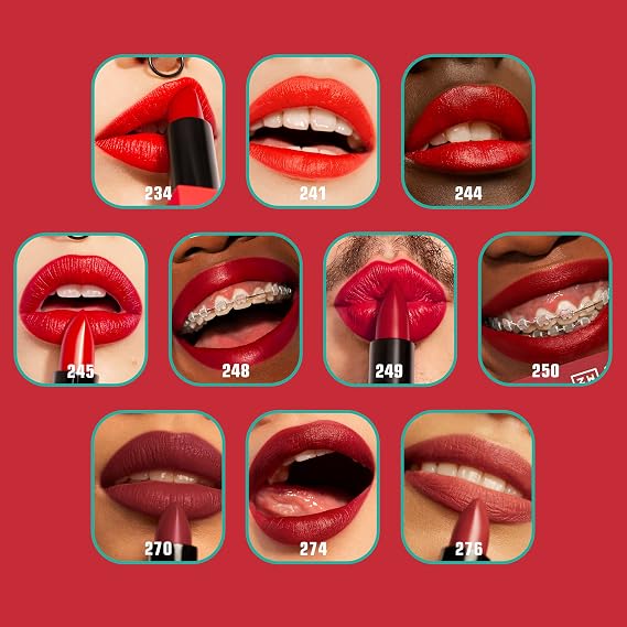 3INA The Lipstick - Moisturizing Lipstick for Women - Semi-Matte Satin Finish with 5-Hour Long Wear - Highly Pigmented and Comfortable - 245-0.16 oz