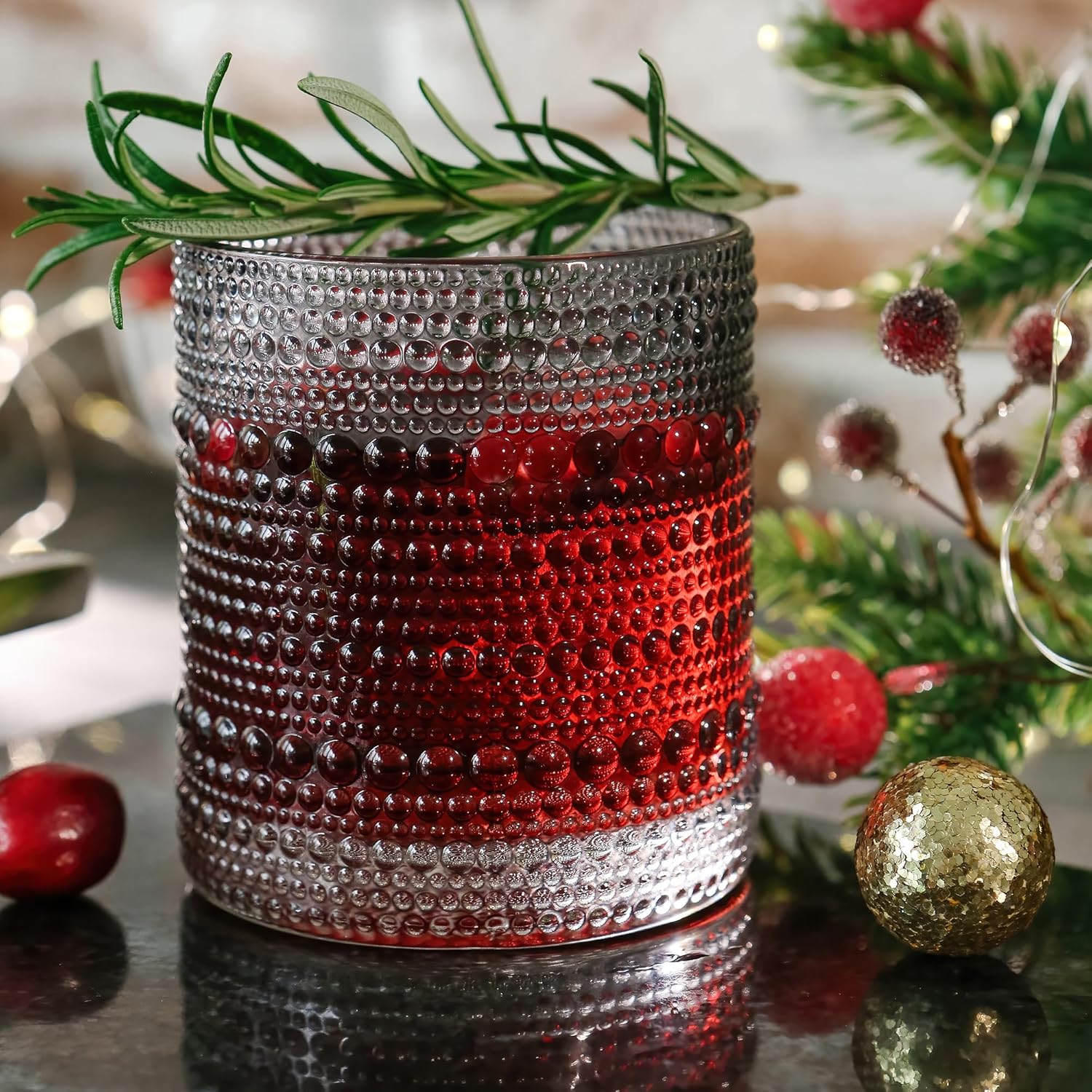 Kate Aspen Hobnail Beaded Drinking Glasses Vintage Glassware Set | Cocktail Glass Set, Juice Glass, Water Cups | Makes A Great Hostess Gift, Gift for Newlyweds (Smoke Grey) - Image 3