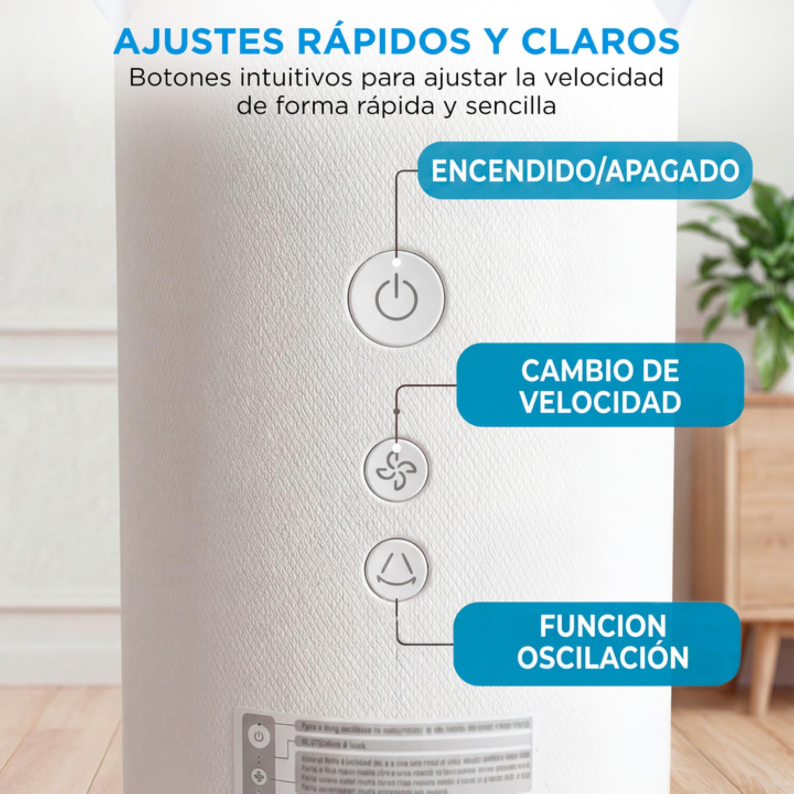 Midea Ventilador Torre con Mando a Distancia de 4 Velocidades - Ventilador de Torre Silencioso con Oscilación 90º, Temporizador 7h, Distancia 9m/s, 2 Modos, con Caja de Aromaterapia y Modo Sleep