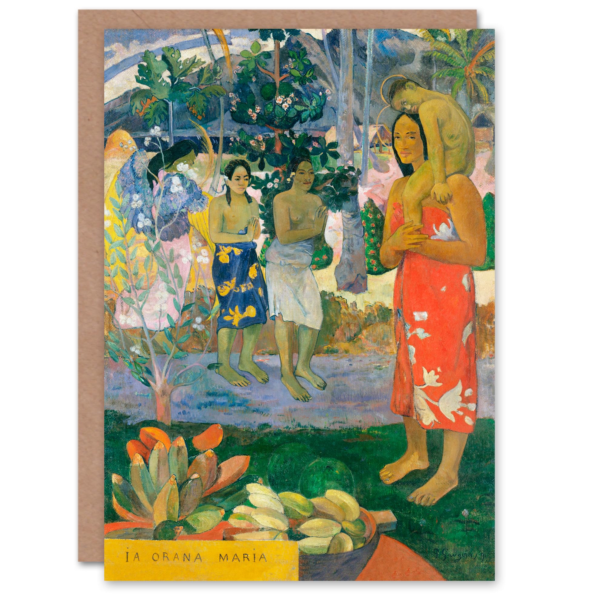 Artery8 Paul Gauguin Art Card Hail Mary La Orana Maria Oil Painting