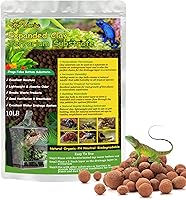 Riare 10LBS Expanded Clay Pebbles for Reptile Terrariums - Organic Lightweight Substrate, False Bottom Drainage for Bioactive Vivariums & Frogs