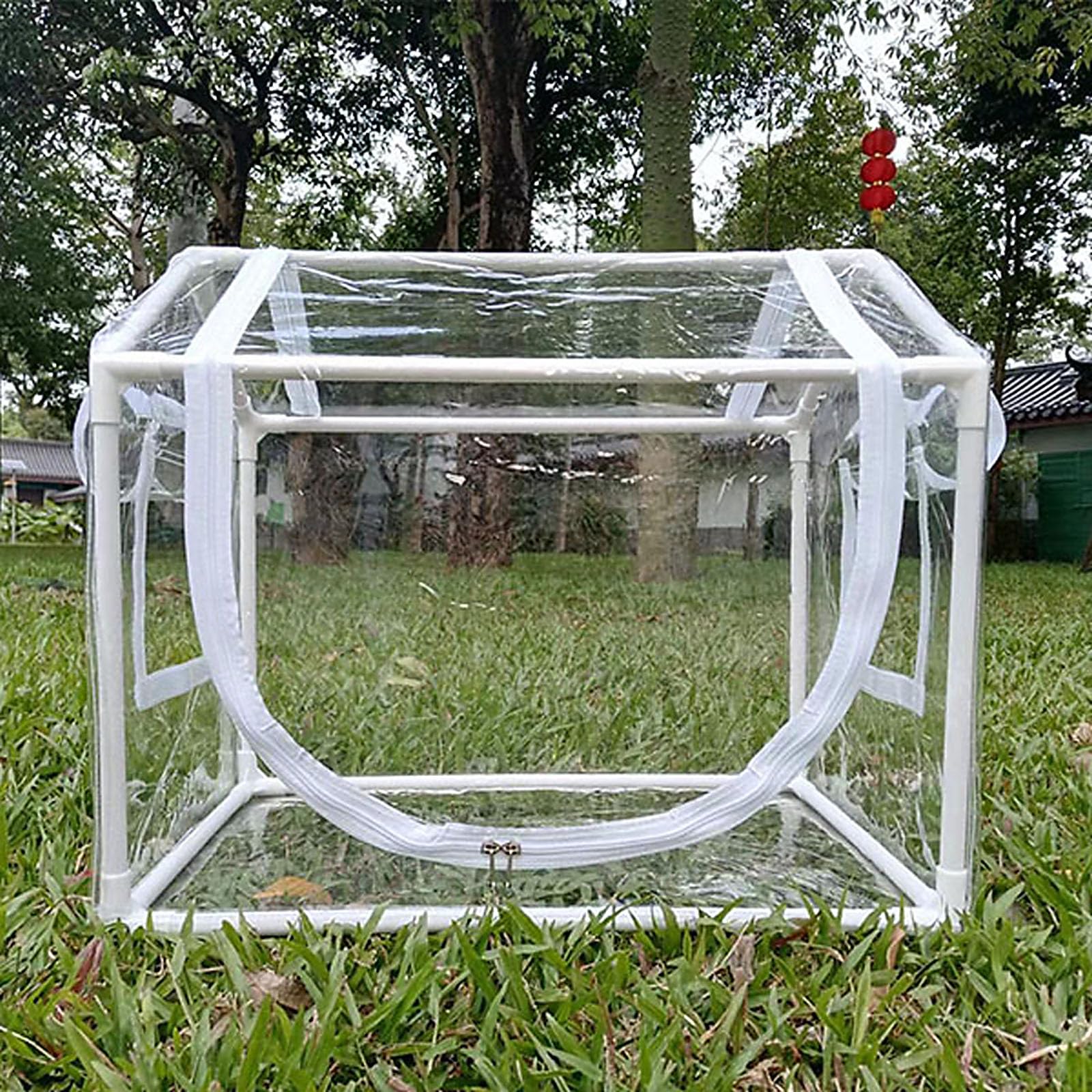 Architektonische PVC Wachstumskammer mit 90% Lichtdurchlässigkeitsrahmen für den Innen und Außenbereich, transparente PVC Gartenglocke für den Innen und Außenbereich, Pflanzenglocke mit Belüftung,