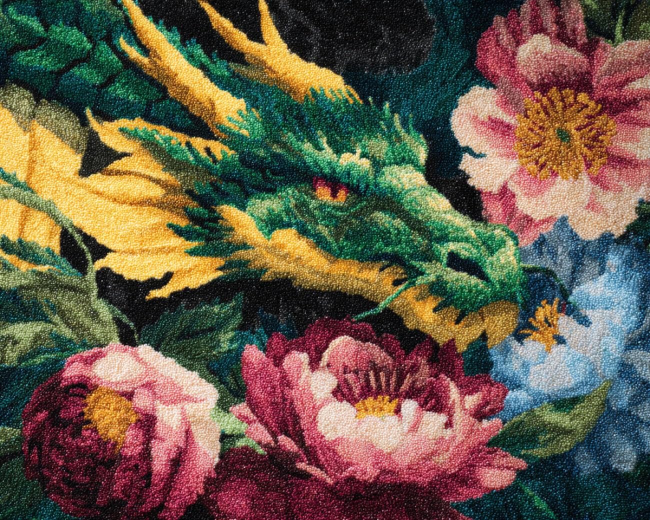 AMBATTERY Latch Hook Rug Kit Anime Dragon 90x120cm