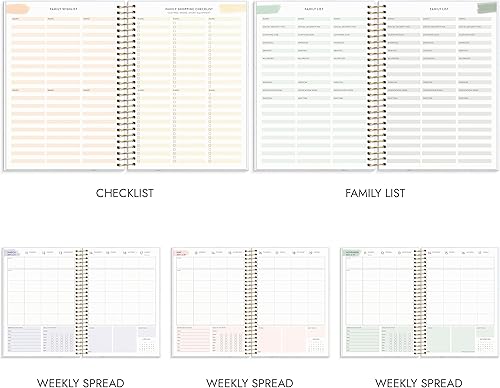 Miniatura 6 de Burde Agenda 2024  Life Organizer Planificador familiar  1 de enero de 2024 a 5 de enero de 2025  9 x 6,4 pulgadas  Encuadernación en espiral