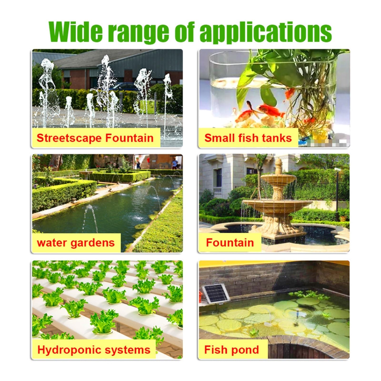 Fontana Solare da Giardino Esterno, 10W Mini Pompa Fontana Solare Pannello Solare Alimentato Pompa Acqua Acquario Fontana Stagno Giardino Spruzzatore Acqua Spruzzatore Pompa Sommersa