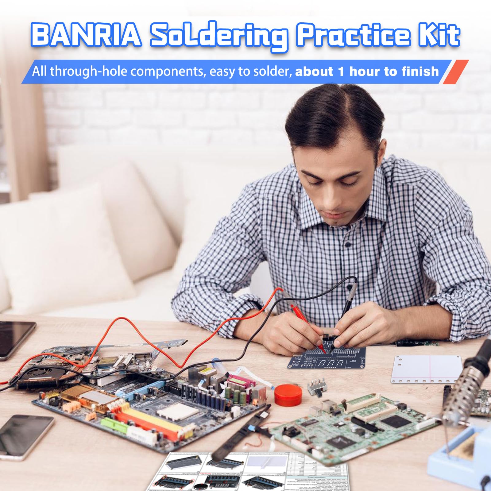 Snapklik.com : DIY Soldering Project Kit, Binary To Decimal Conversion ...