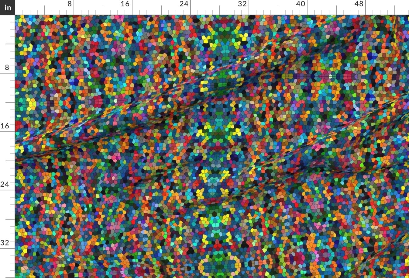 Spoonflower Fabric - Groovy Stained Glass Green Blue Bright Red Retro Colorful Printed on Upholstery Velvet Fabric Fat Quarter - Upholstery Home Decor Bottomweight Apparel
