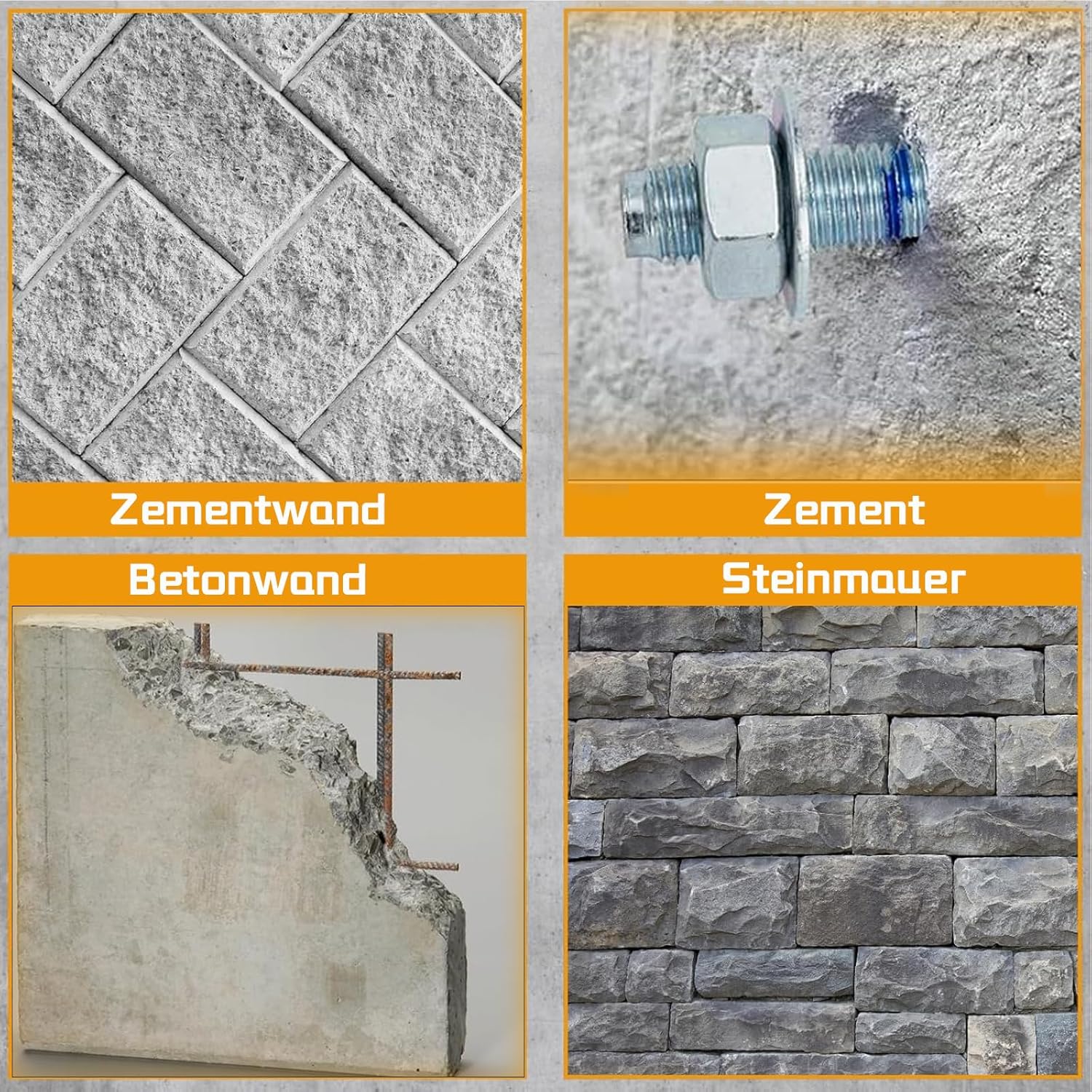 Bolt Anchor, M10 Heavy Duty Dowels, Metal Heavy Duty Anchor, M10, Galvanised Concrete Anchor, Anchor Screws Made of Galvanised Steel for Railings, Windows, Curtain Walls, Machines, Beams - Pack of 12