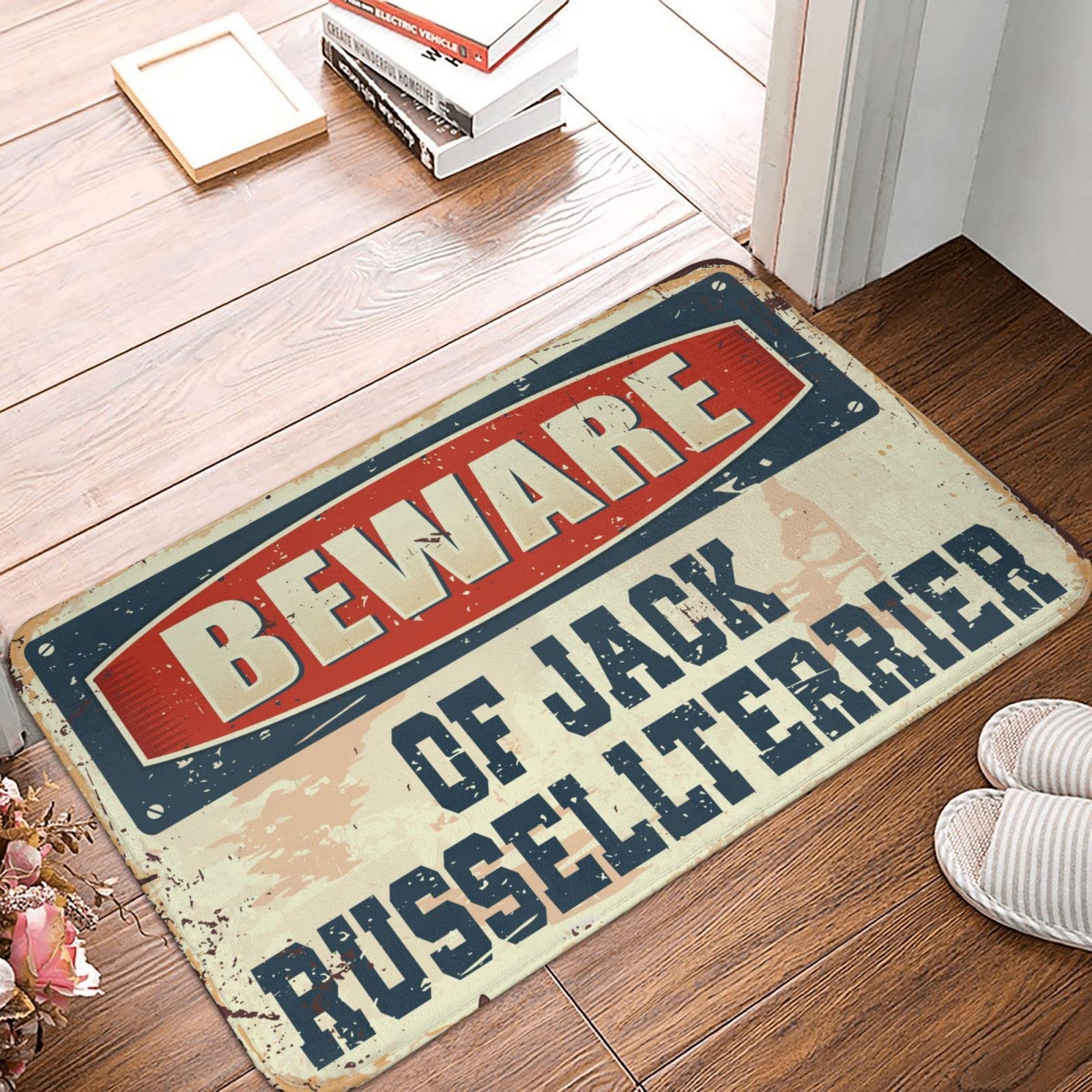 Tapis extérieur automne Jack Russell 50x80 cm pour paillasson Tiki Bar et entrée terrasse