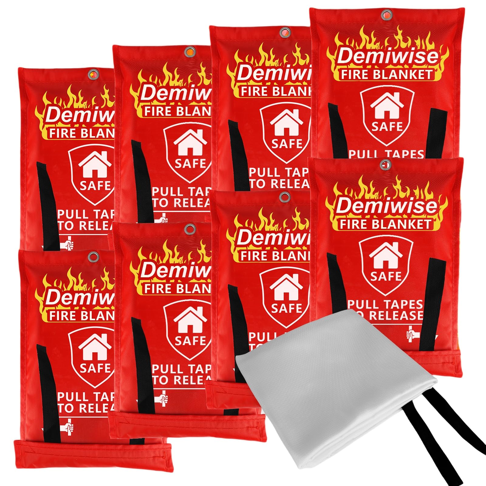 Fire Blankets - 4 Pack for Home & Kitchen -9