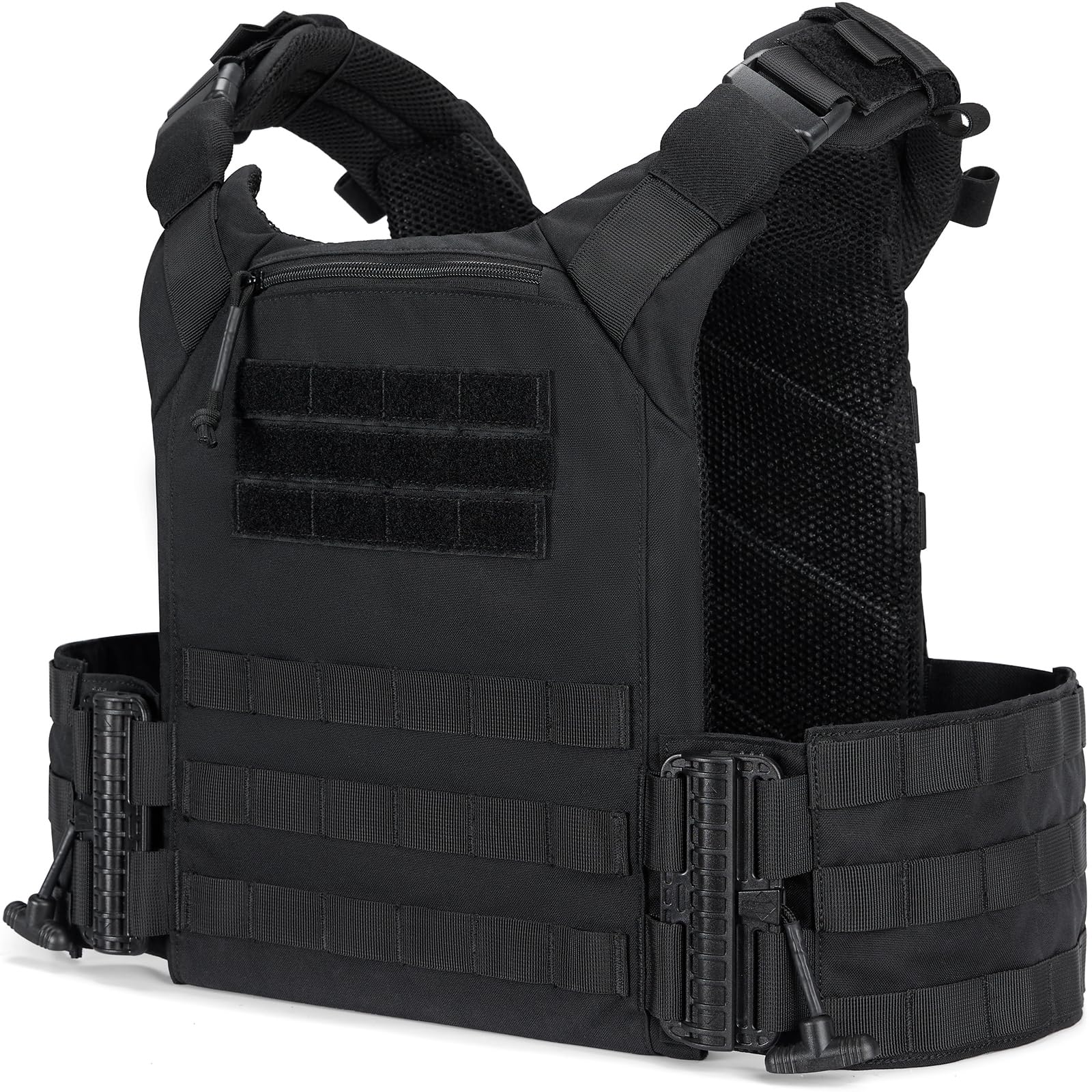 OneTigris Airsoft Vest - Tactical Molle Quick-release Plate Carrier - Lightweight Military Vest - 500D Nylon for Airsoft Games & Outdoor Training