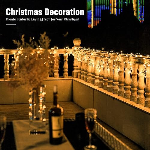 Miniatura 10 de MYGOTO - Miniluces naranjas de Acción de Gracias, paquete de 2 tiras de luces de 13 pies, 50 unidades, para otoño y otoño, conectables de 120 V para