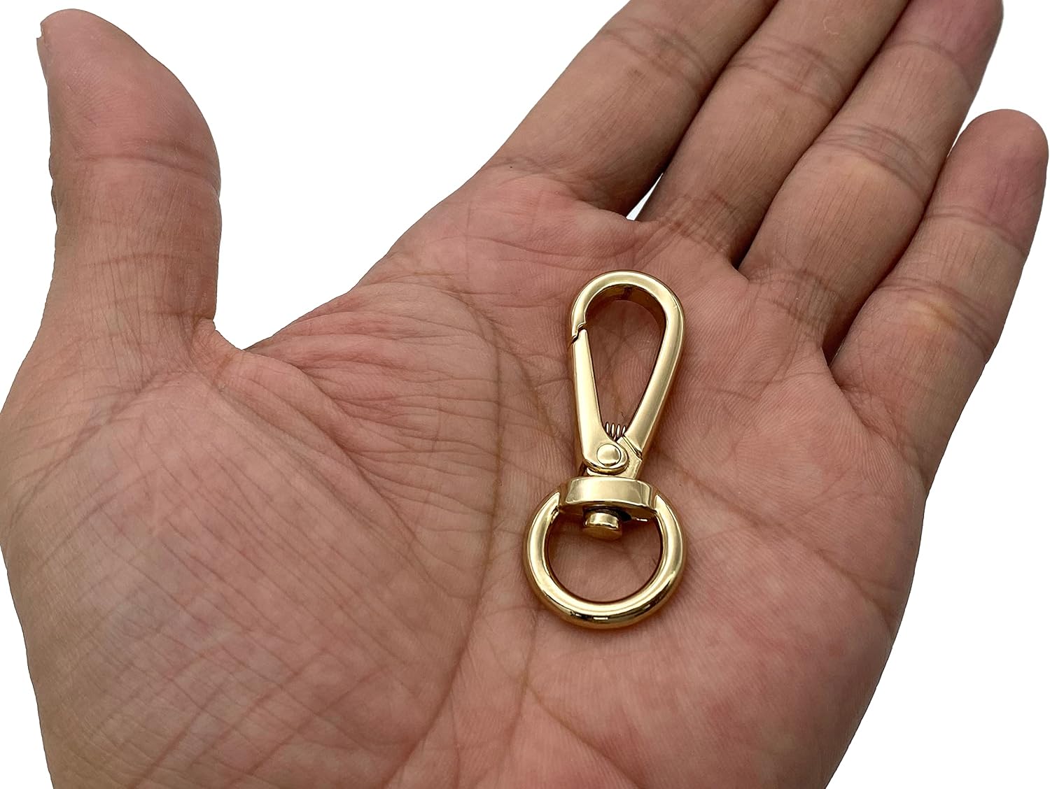 Push Gate Swivel Snap Hooks Lanyards Clasp Clips Lobster Clasps Hook zinc alloying 1/2 inch / 13mm (Eye Size) 8 Pieces Gold J38