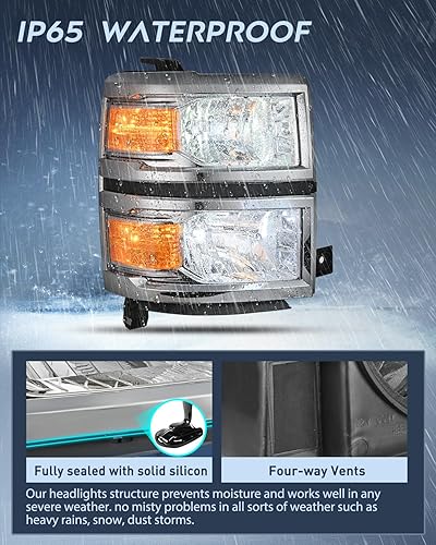 Miniatura 76 de Nilight Headlight Assembly Compatible with 1988 1989 1990 1991 1992 1993 Chevrolet GMC C/K 1988-1993 Silverado Suburban Sierra Blazer Tahoe Yukon