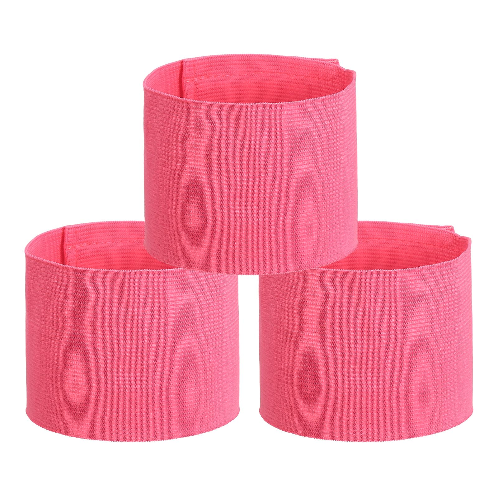PATIKIL Soccer Captain Armband, 3 Pcs Captain Arm Bands for Soccer Elastic Captain Arm Band Sports Captain Armbands for Youth Adult Football Team Training Peach