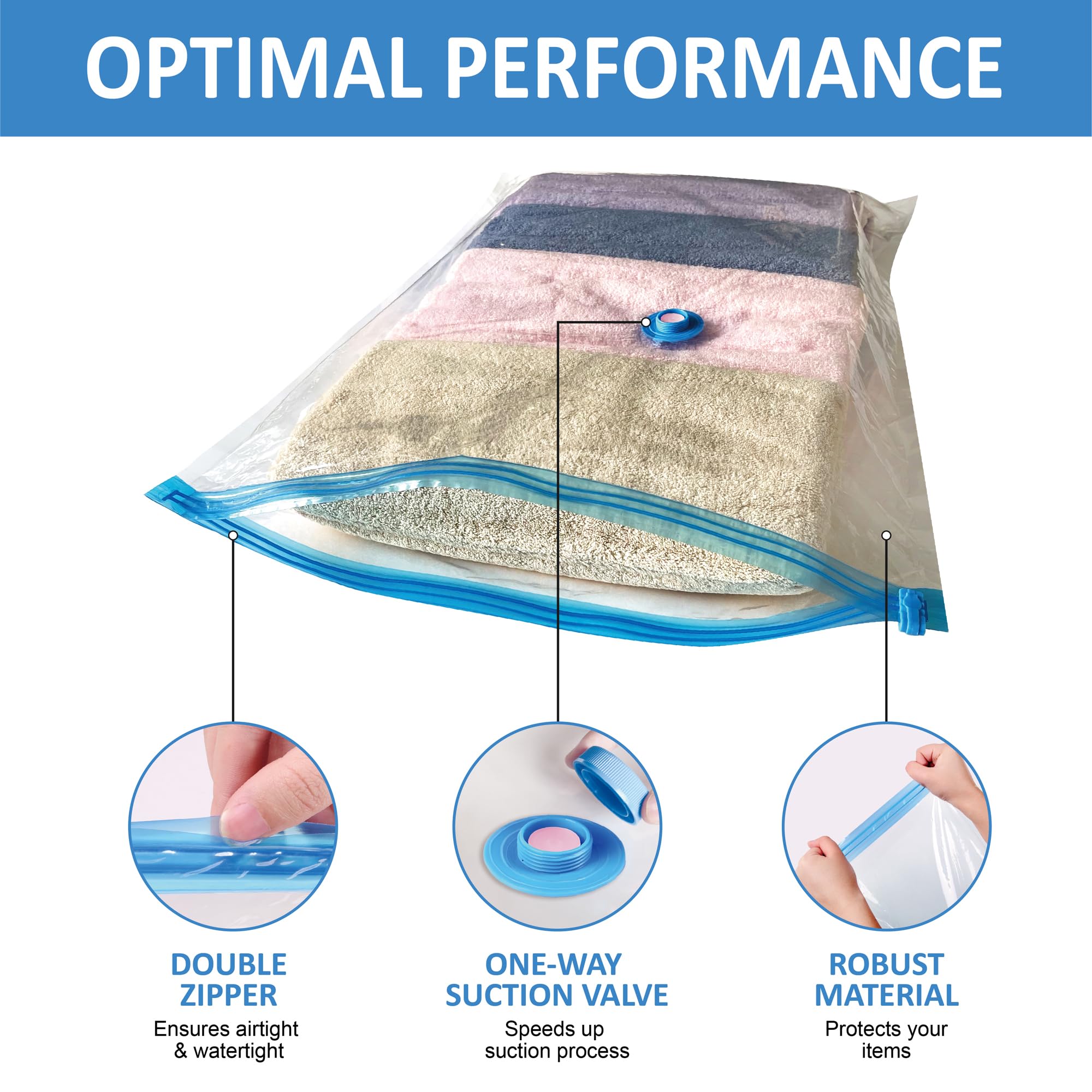 Vacuum Storage Bags with Electric Pump, 15 Large Space Saver Bags Vacuum Seal Bags with Pump, Space Bags, Vacuum Sealer Bags for Clothes, Comforters, Blankets, Bedding