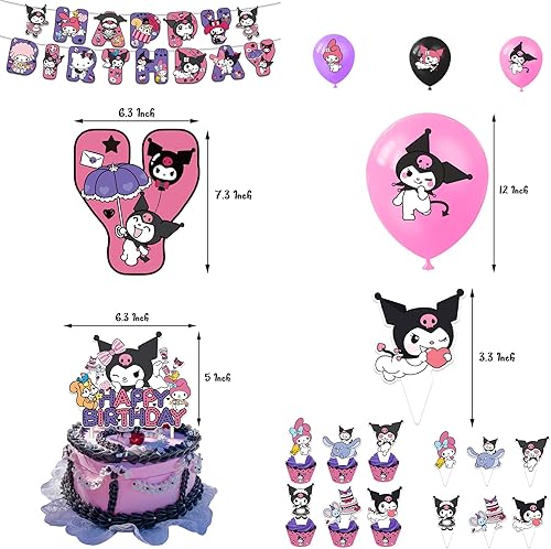 Miniatura 3 de Suministros de fiesta de anime, decoraciones de cumpleaños, regalos de fiesta, decoración de habitación (decoración de fiesta ku)