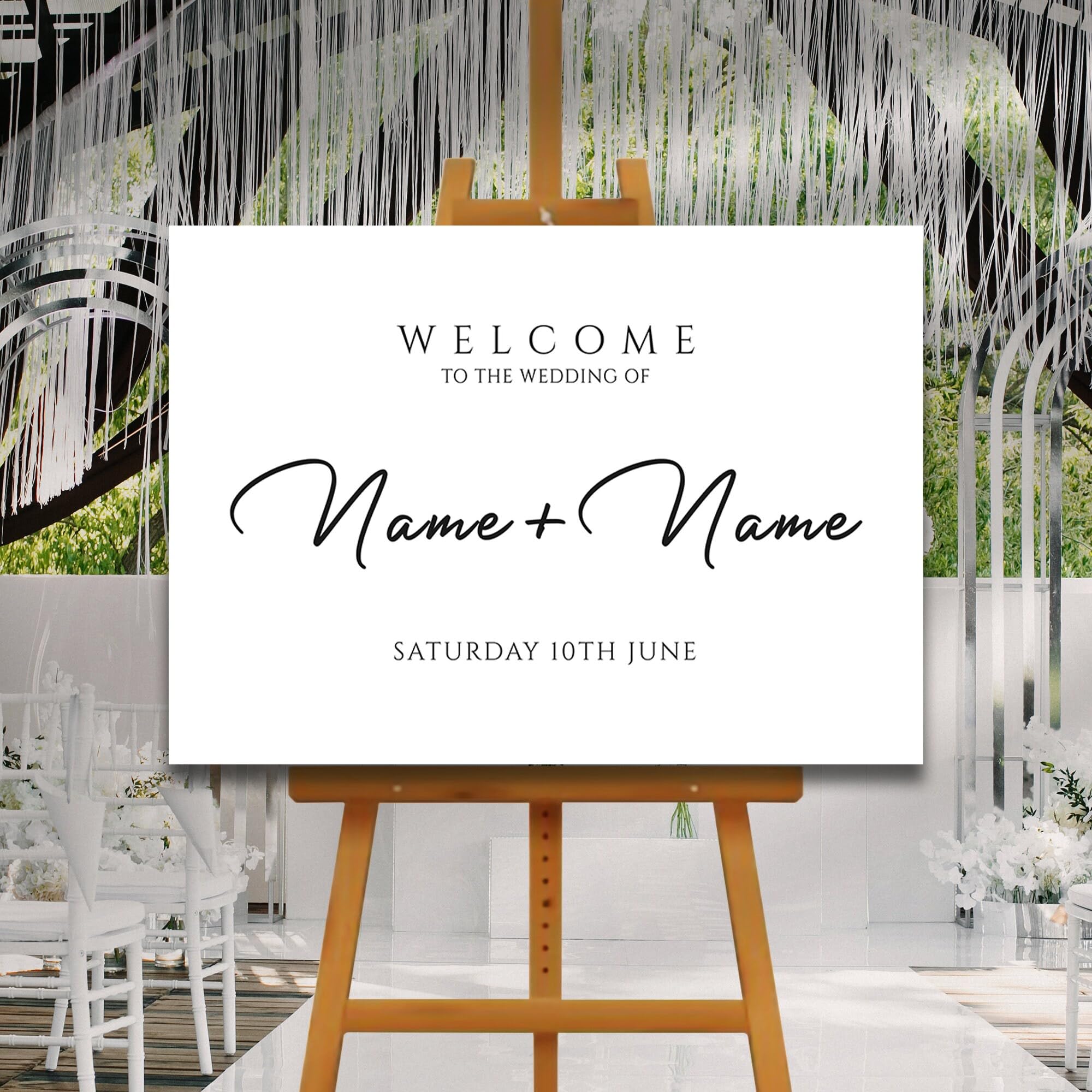 Minimalist Wedding Welcome Sign, A1, A2, A3 or A4, Simple Modern Welcome Sign, Wedding Welcome Sign, Large Printed Welcome Sign, Calligraphy