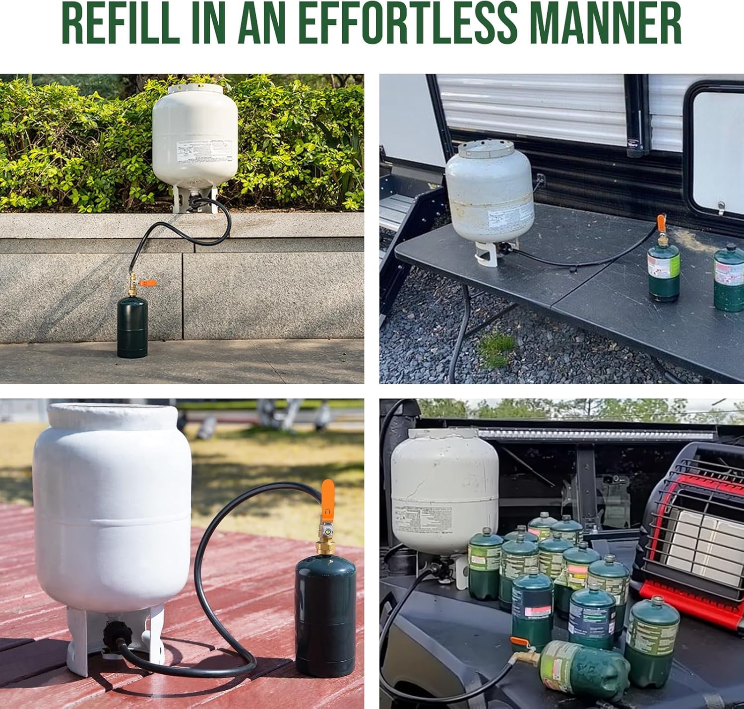 Kit D'adaptateur De Recharge De Réservoir De Propane De 0,5 Kg, Tuyau