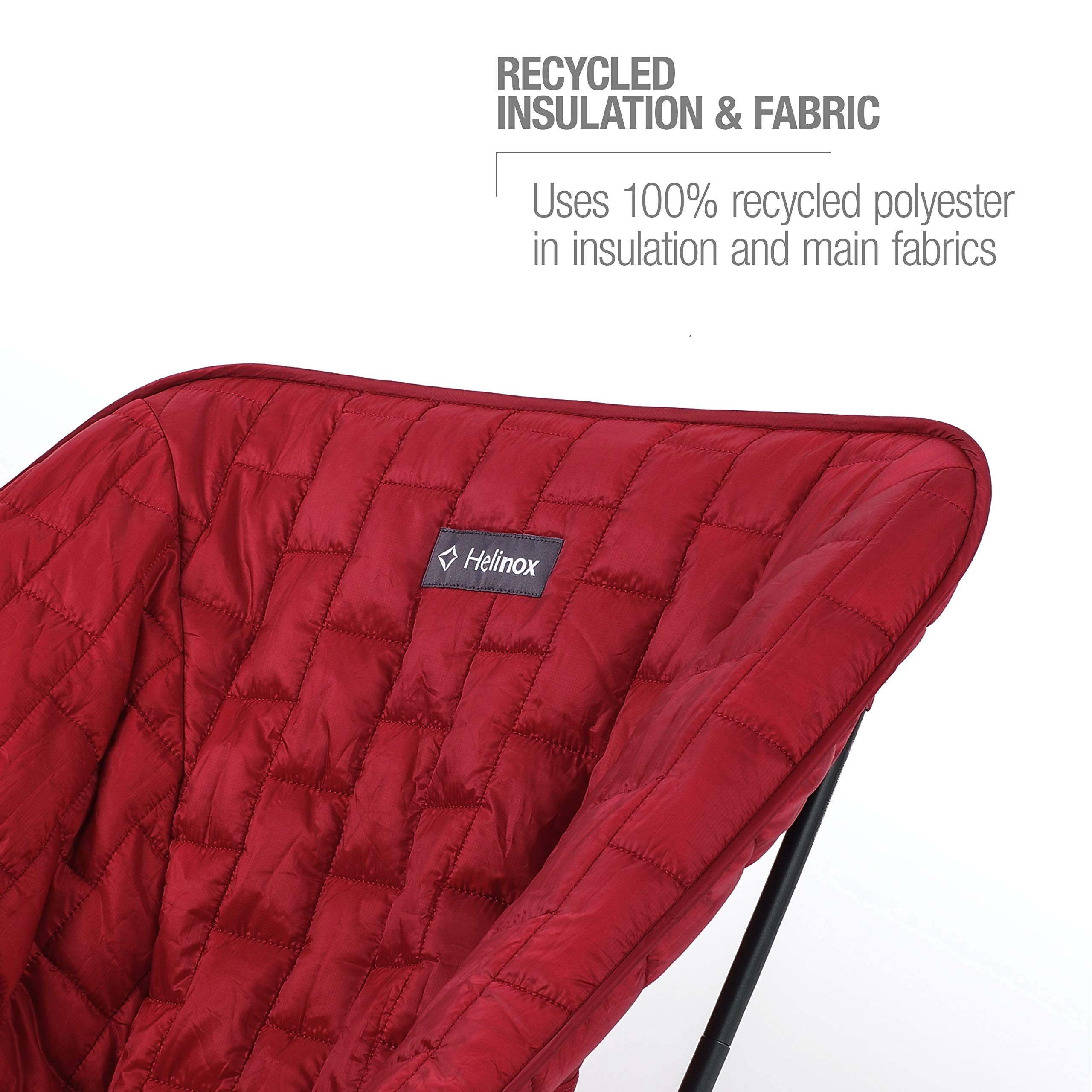 Helinox Seat Warmer | Der Gesteppte Sitzbezug mit synthetischer Isolierung wärmt Ihren Stuhl (Chair One & Others - Scarlet)