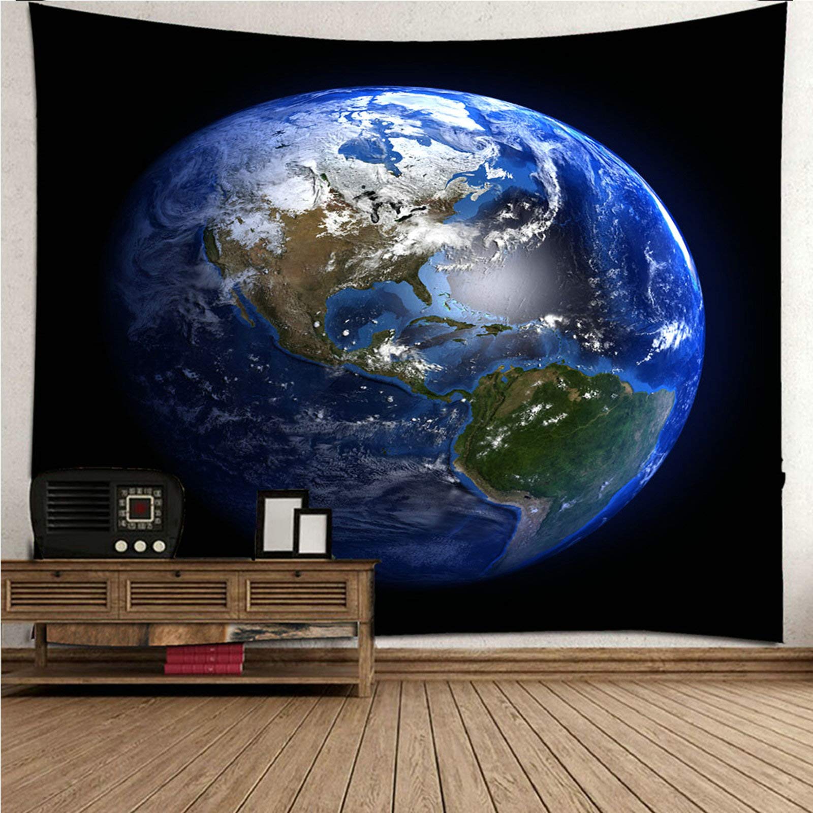 Tapices de pared de diseño 3D azul negro KnSam manta de playa y sábana de 150x150 cm