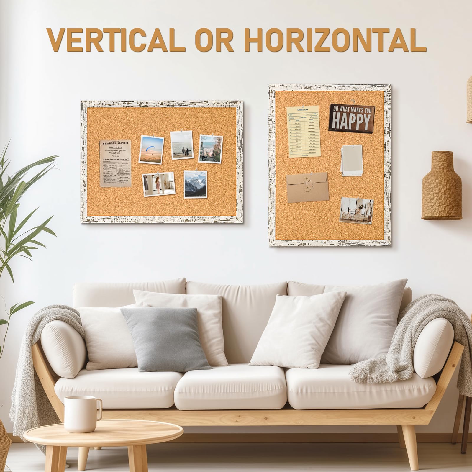 DOLLAR BOSS Korktafel Rahmenlos – 40,6x30,5 Cm, Magnetisch – Set Mit 2 Tafeln, Magneten & Reißzwecken