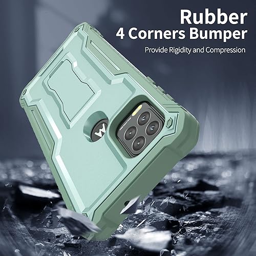 Miniatura 5 de ExoGuard Funda para Moto G Stylus 5G, funda de goma a prueba de golpes de cuerpo completo, protector de pantalla integrado y soporte compatible con