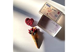 Rose Figurine: A Dozen Miniature Roses in a Matchbox for Romantic Occasions