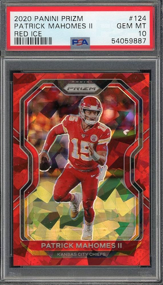 PSA9 PATRICK MAS II Red Ice NFL カード Patrick Mahomes 2021 Panini Prizm Red Ice Football Card #190
