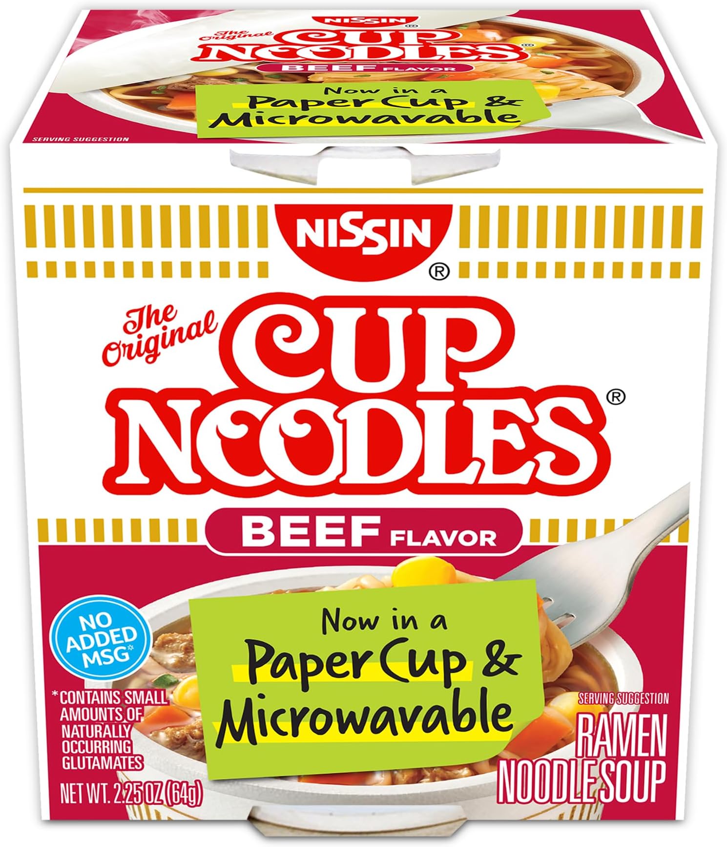Cup Noodles, Beef Flavor, 2.25 Ounce