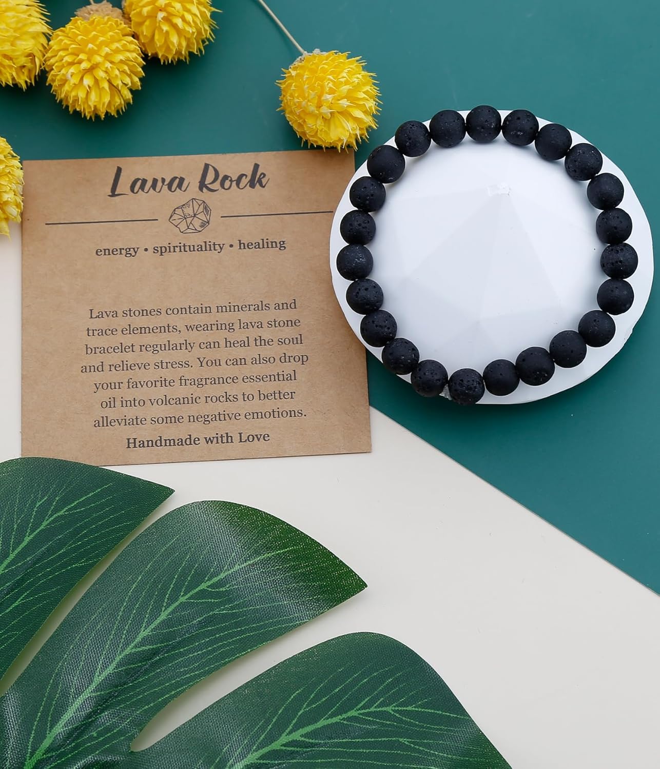 BOMAIL Natural Stone Bracelet for Women Men - 8MM Semi-Precious Gemstone Beaded Bracelet Healing Crystal Stretch Bracelet Yoga Bracelets Jewelry - Image 6