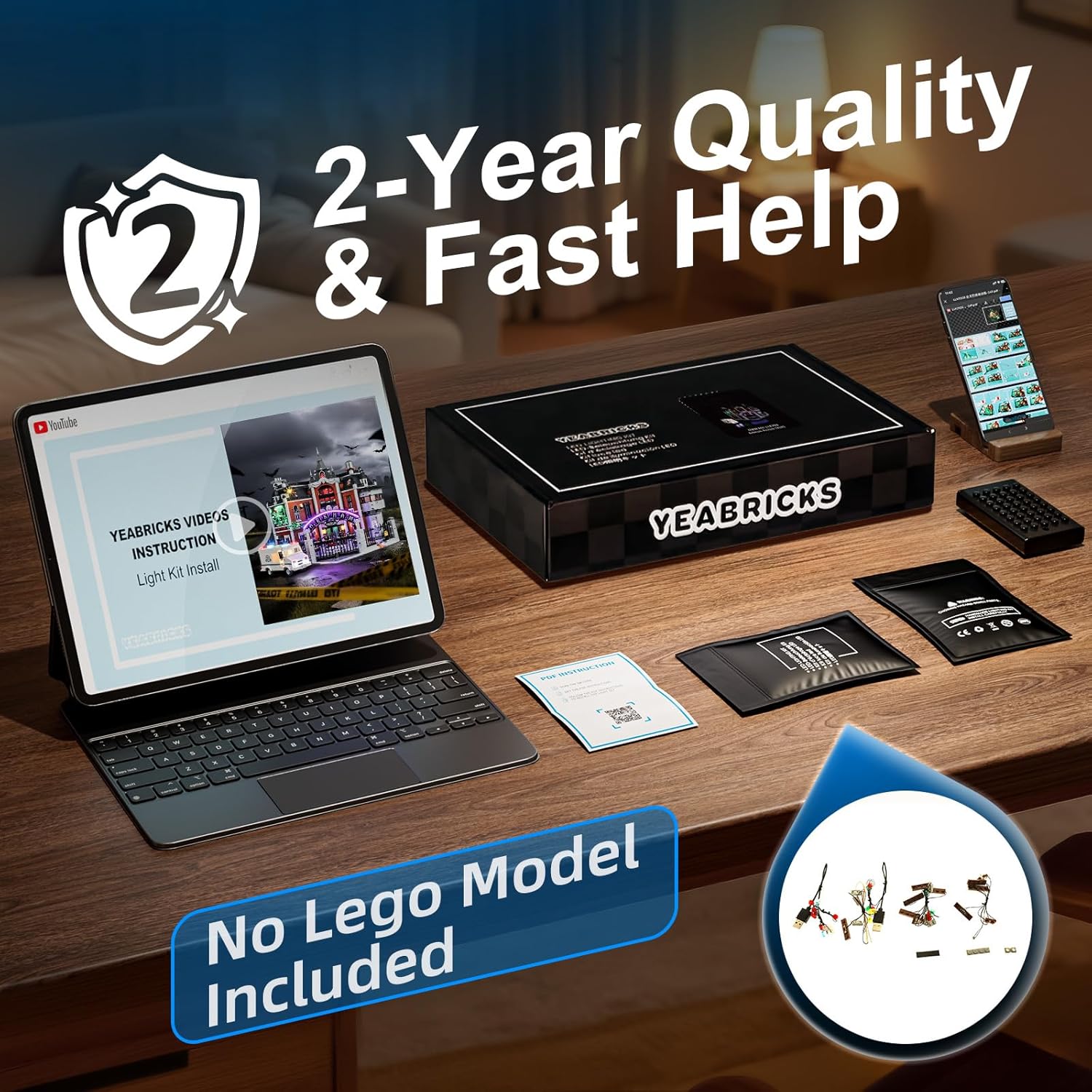 YEABRICKS LED Light for Lego-76300 DC Arkham Asylum Building Blocks Model (Building Set NOT Included)