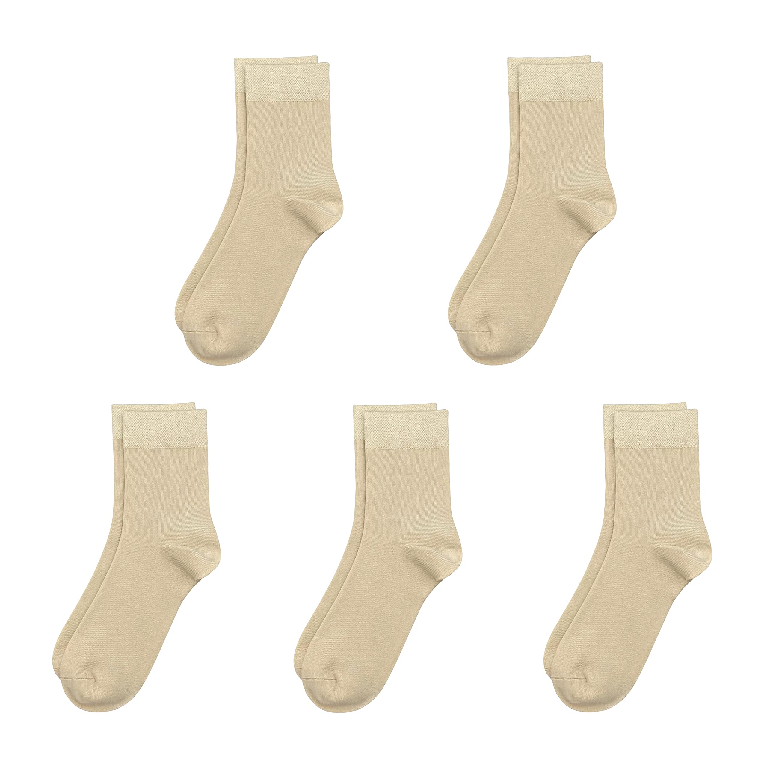 SERISIMPLE Kids Viscose Bamboo School Socks Soft flate Seam Color Anti Odor Thin Breathable Stretch Cuffs Girls Boy 5 Pairs