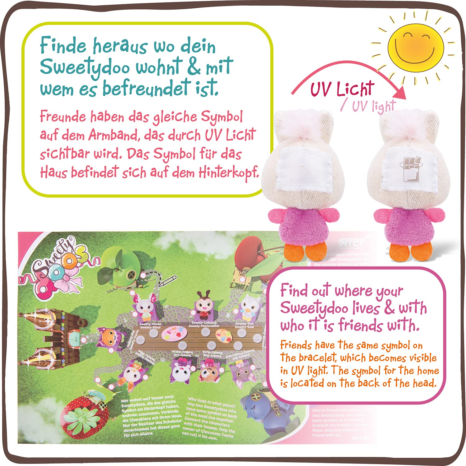 Sweetydoos Glitter Edition Peluches Surprises Avec Effet Uv,Poster