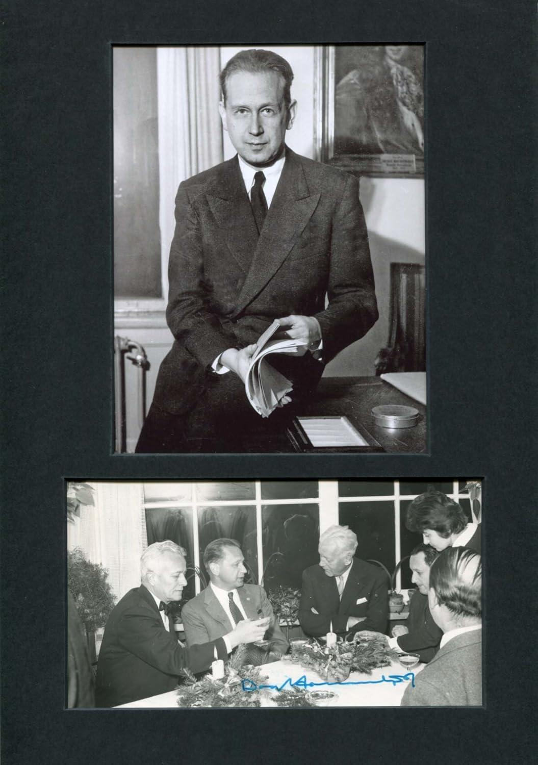 Amazon.com: NOBEL PEACE PRIZE Dag Hammarskjöld autograph, signed ...