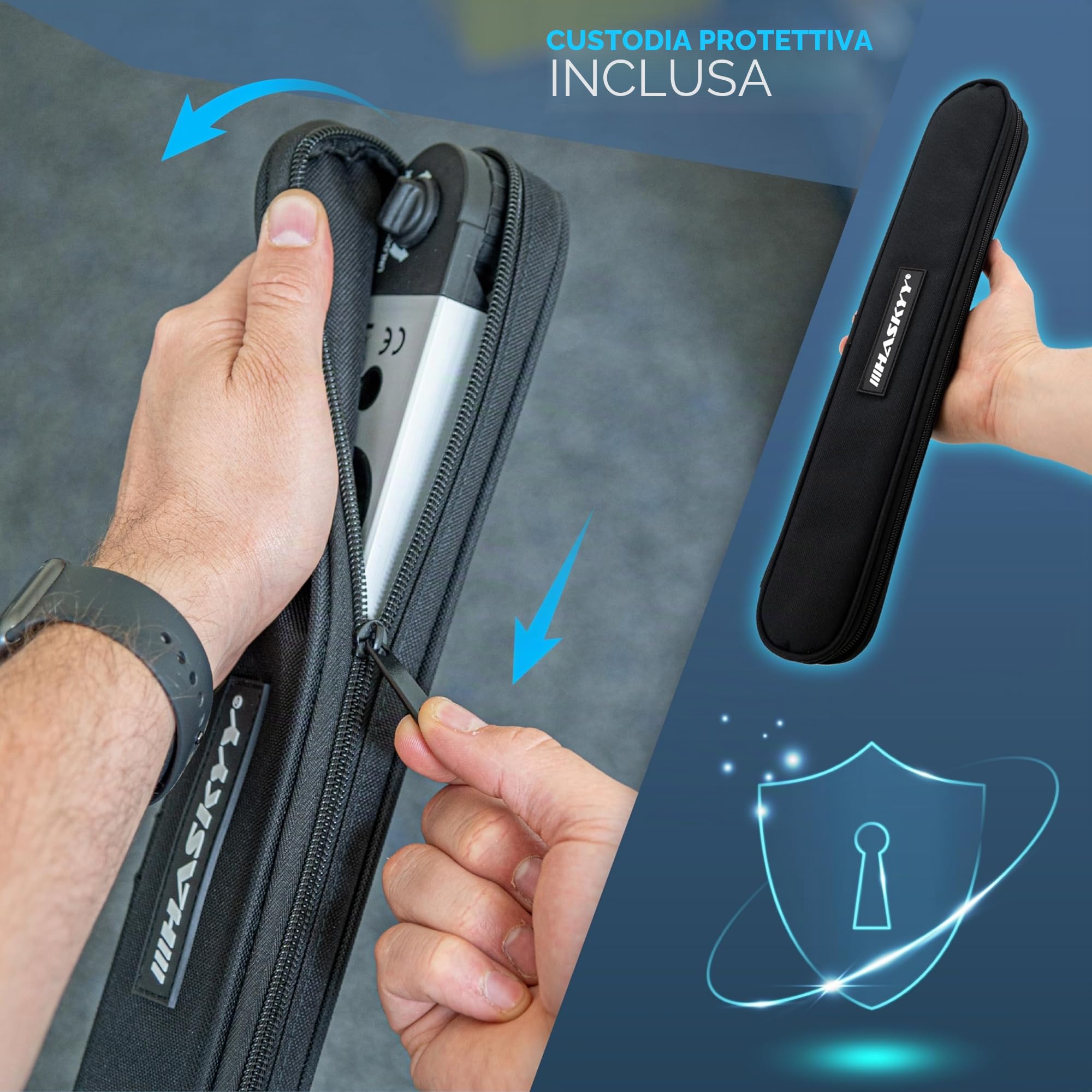HASKYY Livella goniometrica 0-230° Livella rotante con display LCD 450 mm per misurazioni, ristrutturazioni e costruzioni - Argento