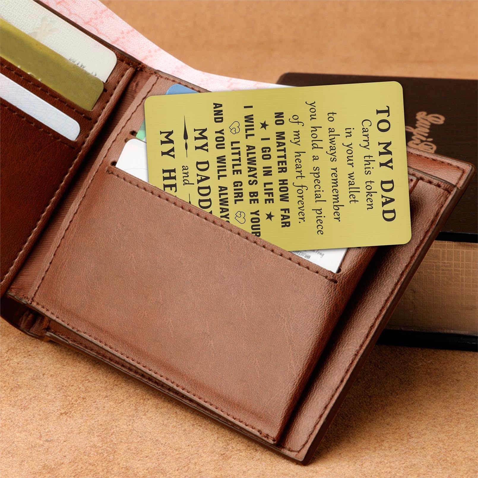 Alotozo Dad Card From Daughter - Wallet Card Inserts To My