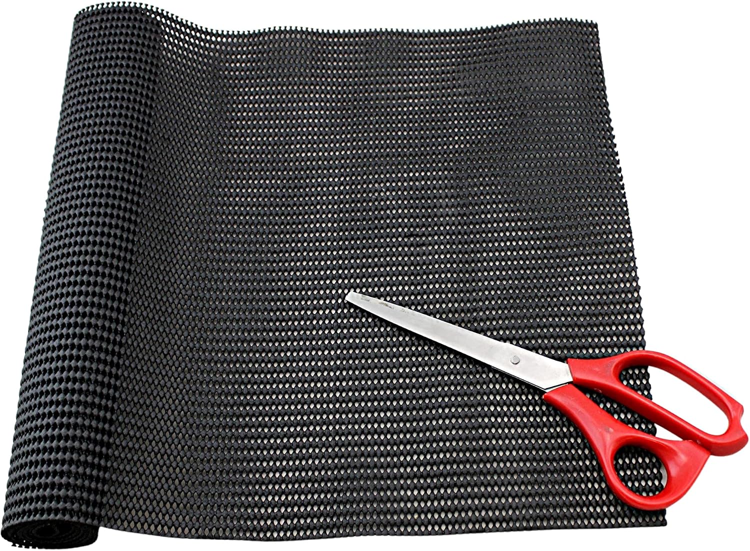Dependable Industries inc. Essentials Anti-Slip Mat Grip Non Skid - Shelf and Drawer Liner 12" x 36" - Trim to Fit Black